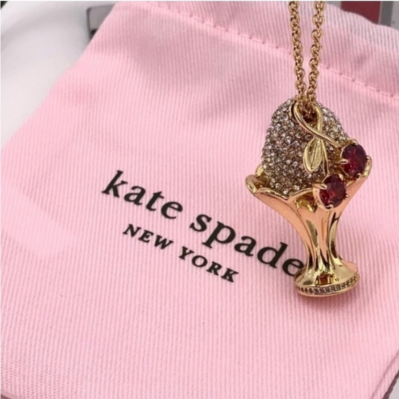 Kate Spade ice cream sundae golden necklace NWT - Picture 2 of 6